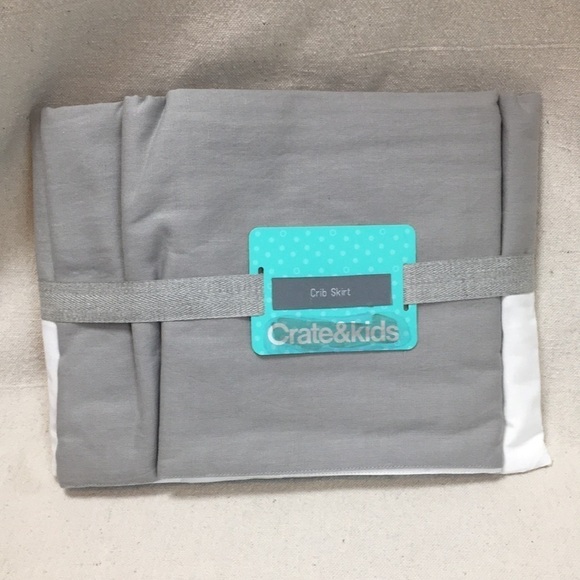 Crate & Barrel Linen Crib skirt crate & Kids - Picture 3 of 6